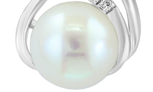 Effy Freshwater Pearl & Diamond Stud Earrings In White