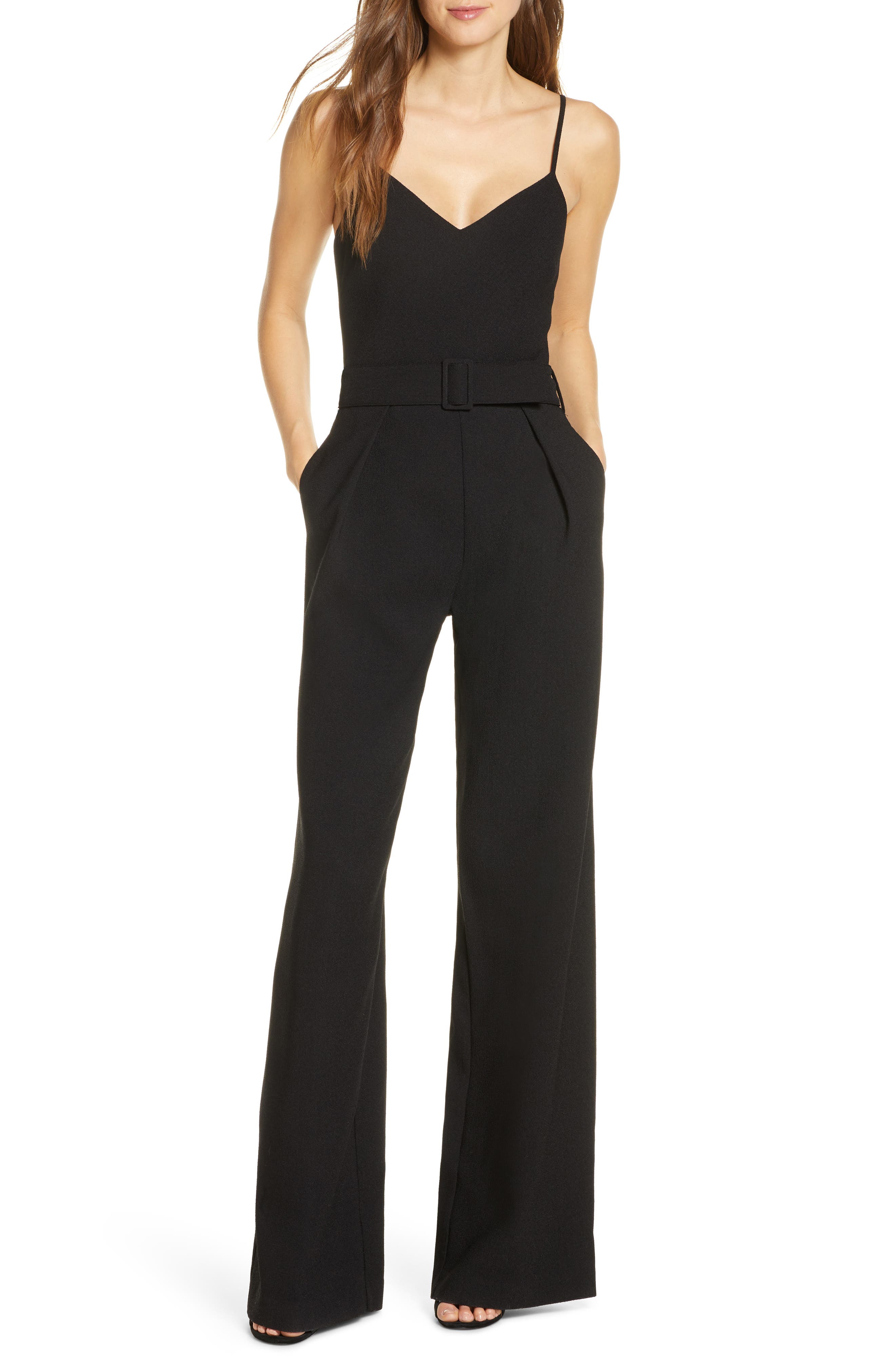 black halo black jumpsuit