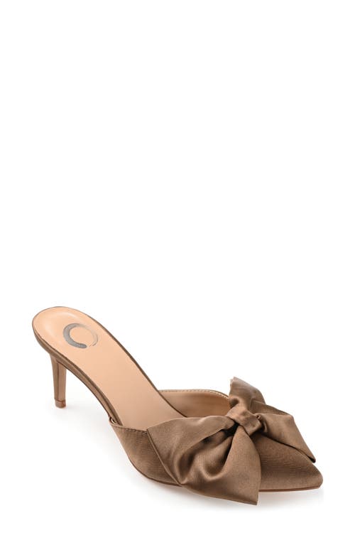 Shop Journee Collection Tiarra Bow Mule In Brown