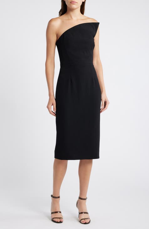 bodycon dress black dress Textured Midi Size:Youth 5 Color_Family:Black The RENEE Dress (XS):