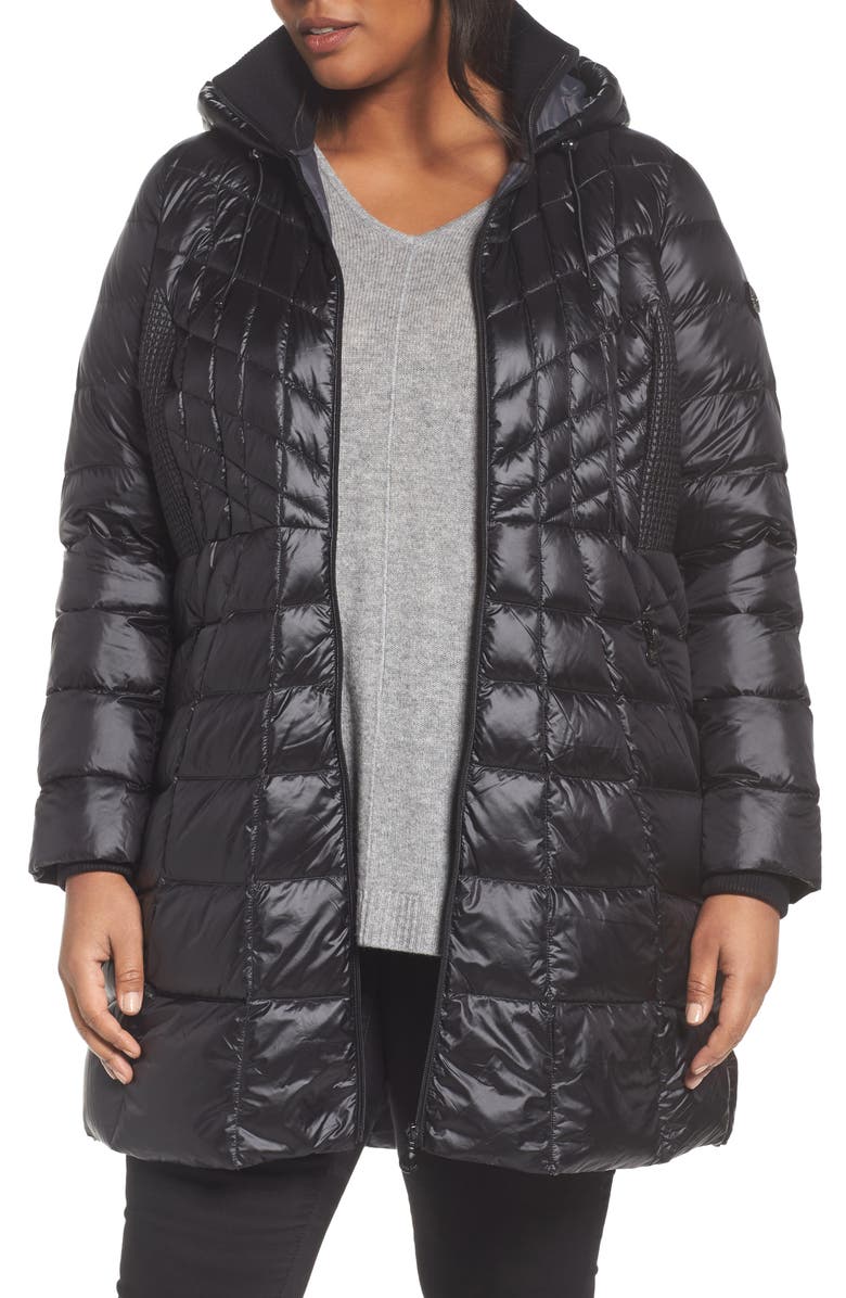 Bernardo Quilted Jacket with Down & PrimaLoft® Fill (Plus Size) | Nordstrom