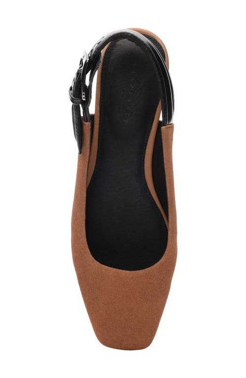 Sanctuary Kitchy Slingback Flat In Bourbon/black