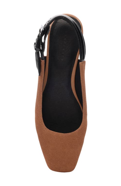 Shop Sanctuary Kitchy Slingback Flat In Bourbon/black