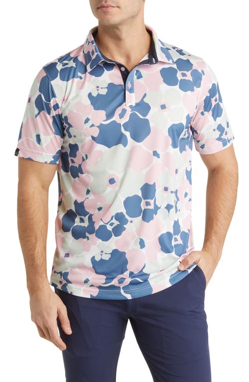 Swannies Ace Golf Polo in Flamingo-Mint-Blue at Nordstrom, Size Large