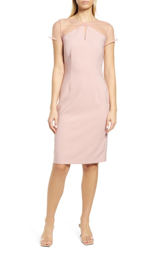 Js Collections Karina Mesh-inset Dress In Blush | ModeSens