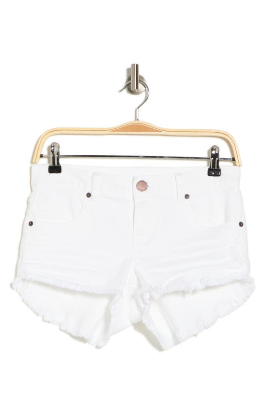 O'neill Cody White Mid-rise Distressed Denim Shorts In White