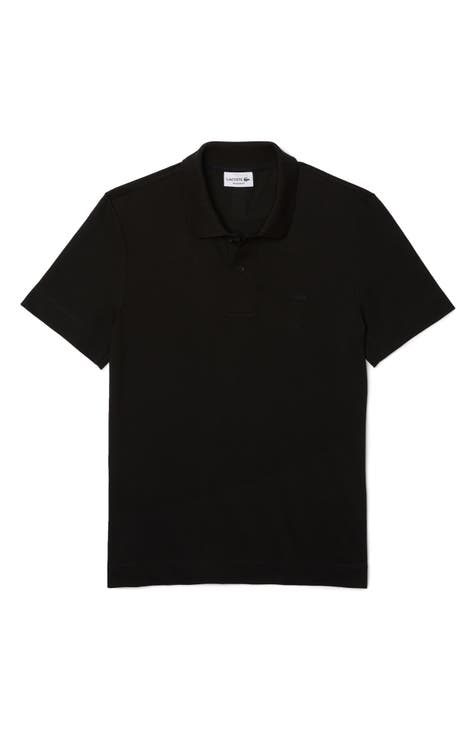 Solid Stretch Cotton Blend Polo Shirt