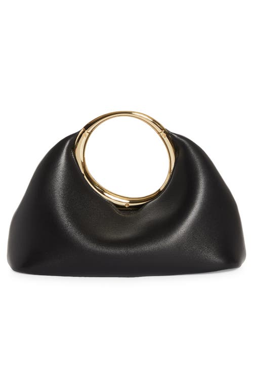Jacquemus Small Calino Leather Top Handle Bag In Black 990