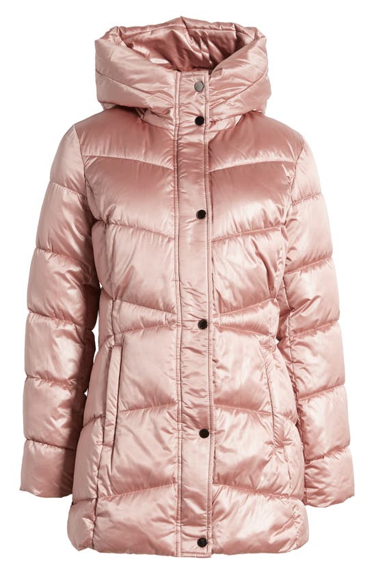 Shop Bernardo Bundle Up Hooded Puffer Jacket In Pink