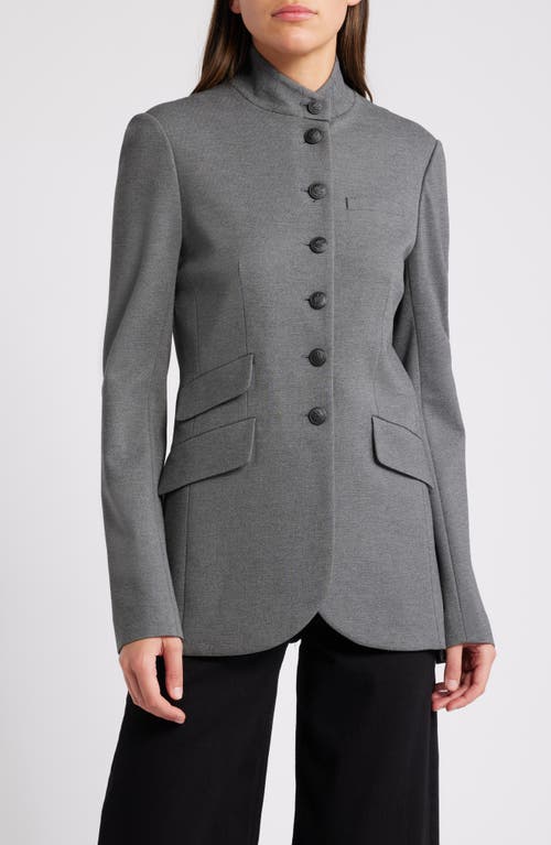 Shop Rag & Bone Slade Long Ponte Knit Blazer In Charcoal