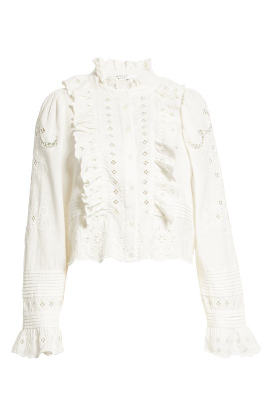 Sea Patrizia Ruffled Lace Tie-back Blouse In White
