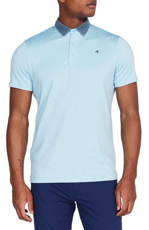 Darby Contrast Collar Performance Golf Polo in Stratosphere