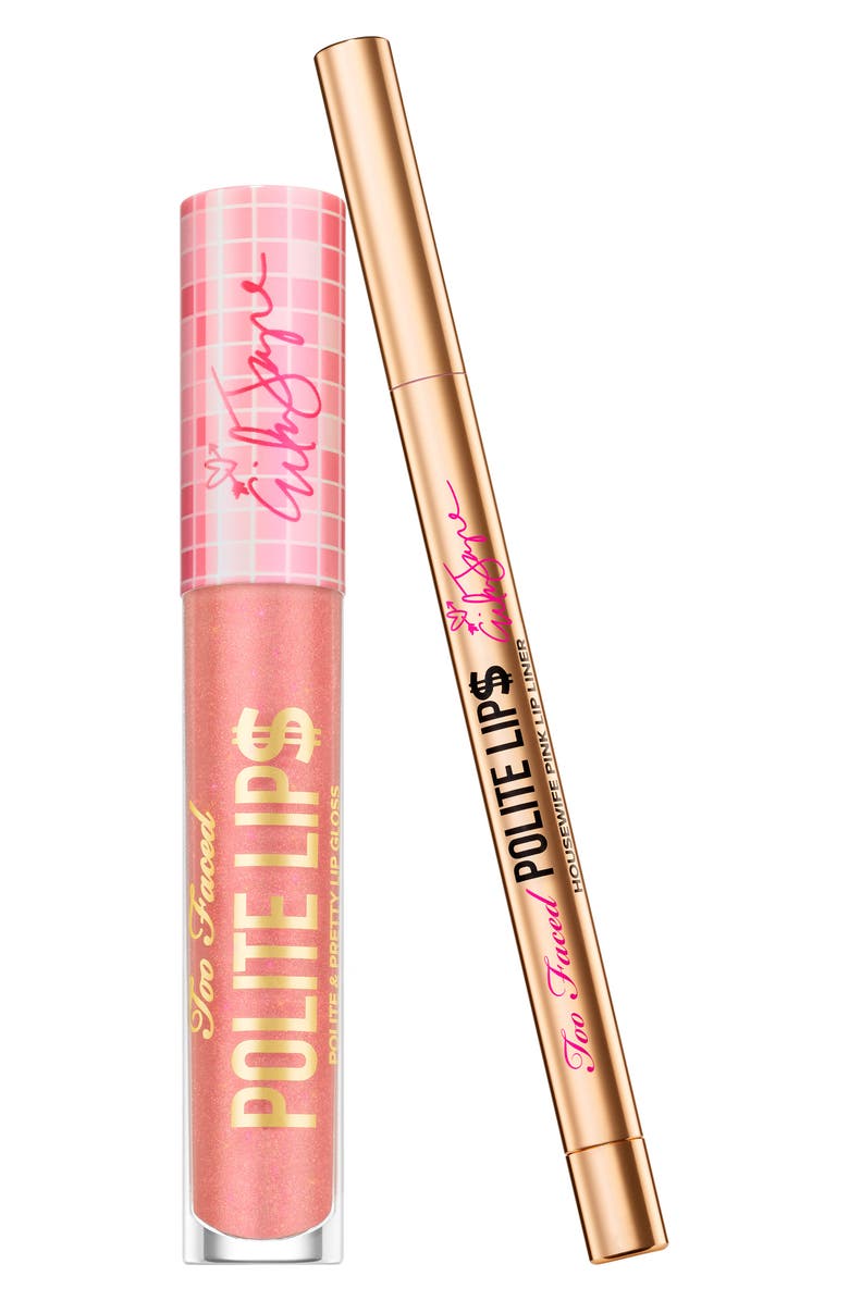 TOO FACED x Erika Jayne Pretty Mess Polite Lips Lip Duo, Main, color, 000