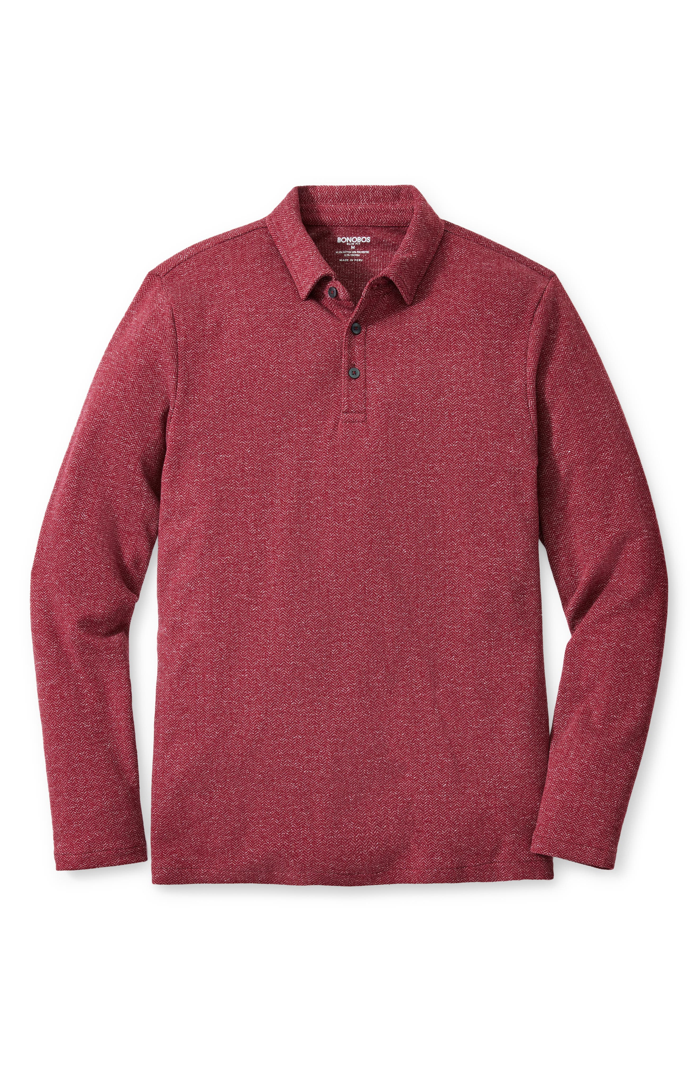 bonobos long sleeve polo