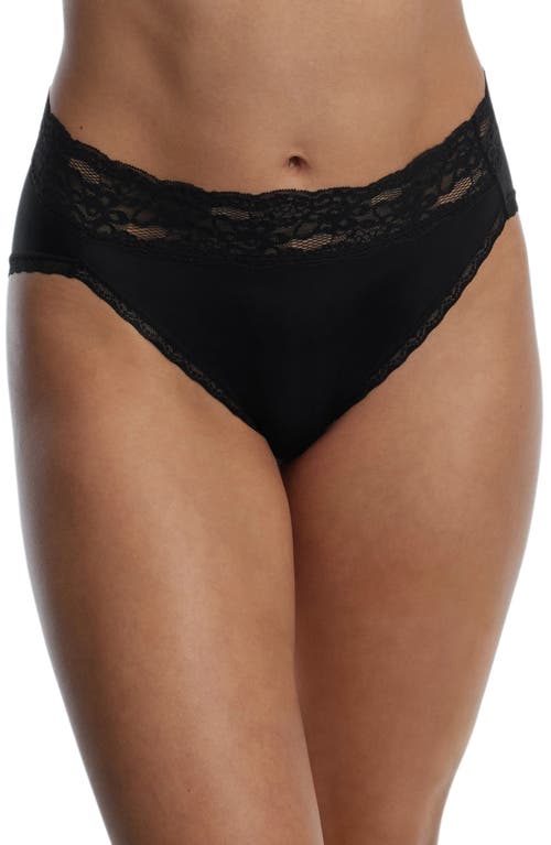 Shop Skarlett Blue Goddess Lace Trim French Cut Brief In Black