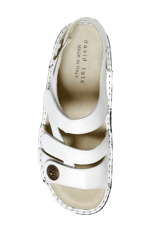 David Tate Wrap Slingback Sandal In White Pearl