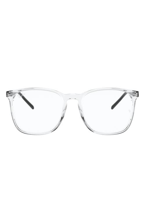 Ray-Ban 54mm Square Optical Glasses in Transparent Grey at Nordstrom