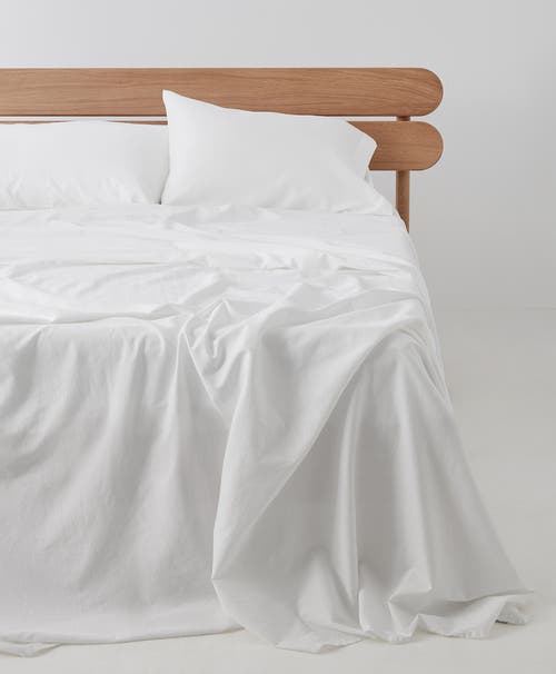 Pact Organic Room Service Sateen Sheet Set In White