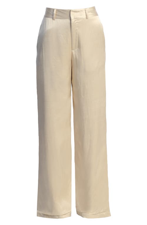 Jluxlabel Ever After Satin Pants In Champagne