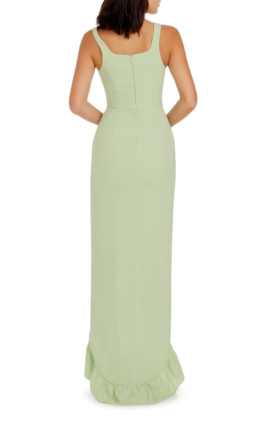 DRESS THE POPULATION DRESS THE POPULATION CHARLENE RUFFLE GOWN