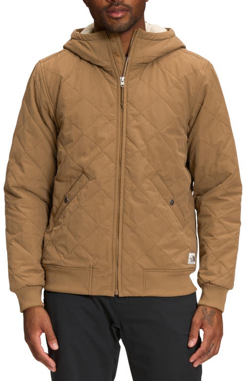 The North Face Cuchillo Water Repellent Full Zip Hoodie in Utility Brown/Bleached Sand