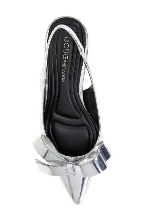 Bcbgeneration Kasiva Singback Kitten Heel Pump In Silver
