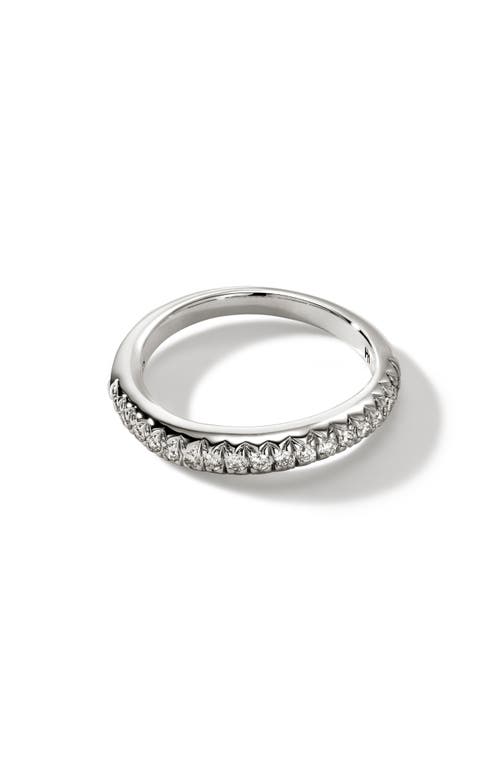 John Hardy Surf Pavé Diamond Band Ring in Silver at Nordstrom