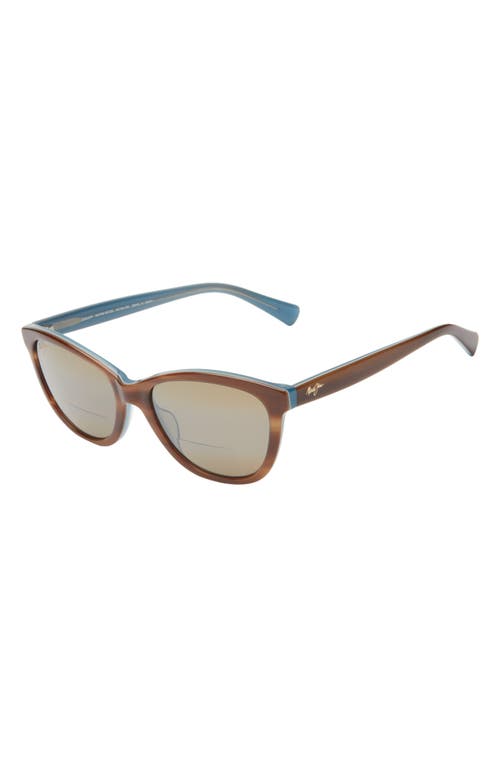 Maui Jim 54mm Polarized Cat Eye Sunglasses In Tortoise Tortoise Bronze