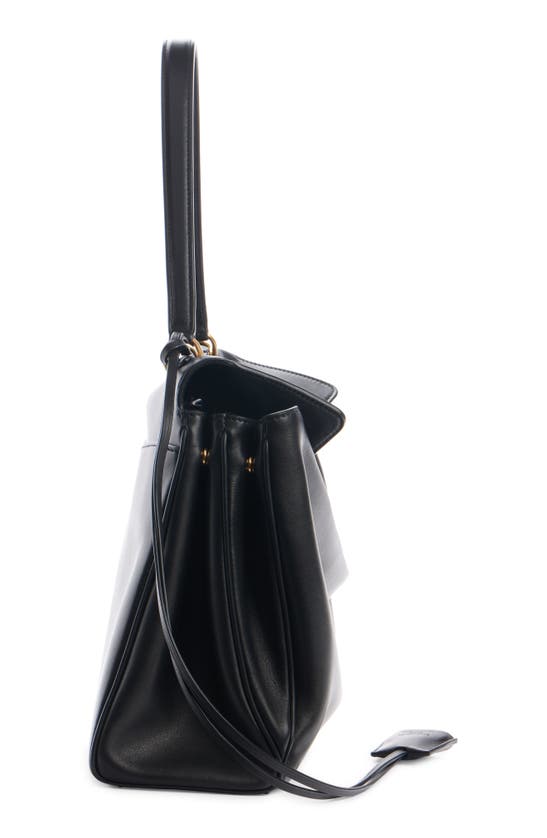 Shop Balenciaga Medium Rodeo Leather Handbag In Black