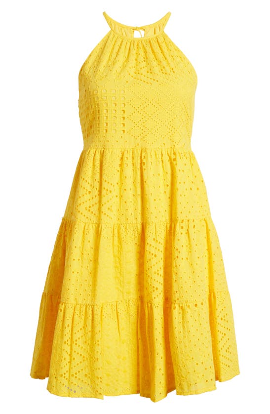Shop Eliza J Float Tiered Dress In Yellow