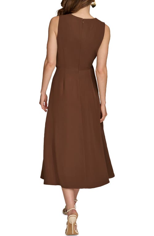 Shop Donna Karan New York Side Tie Sleeveless Dress In Canyon