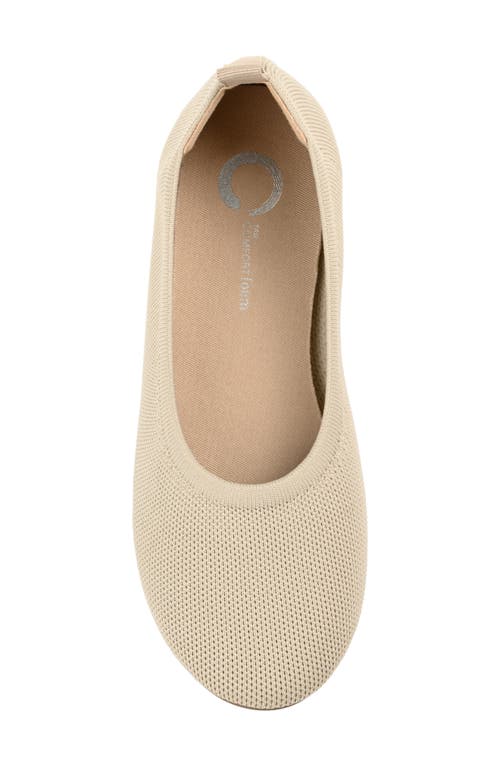 Shop Journee Collection Jersie Knit Ballet Flat In Taupe