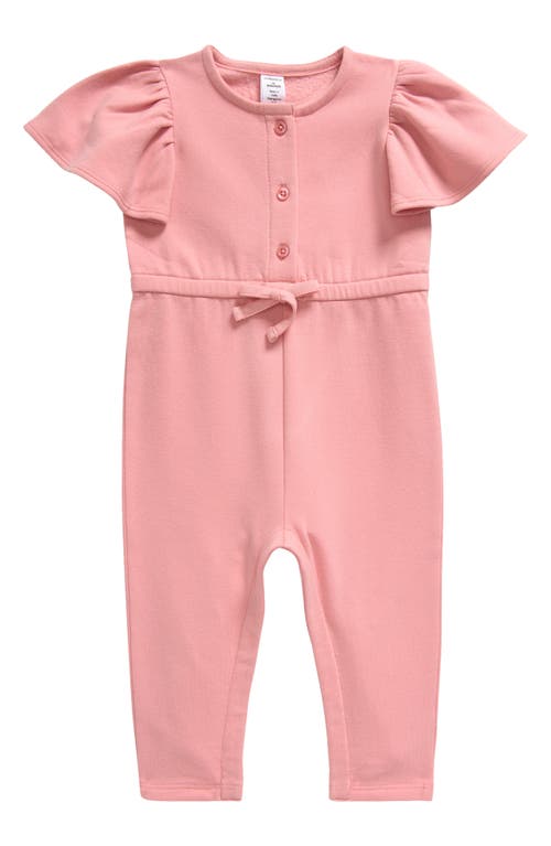 NORDSTROM NORDSTROM SO SOFT FLUTTER SLEEVE FLEECE ROMPER