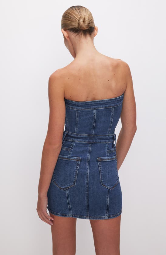 Shop Good American Denim Tube Minidress In Indigo594