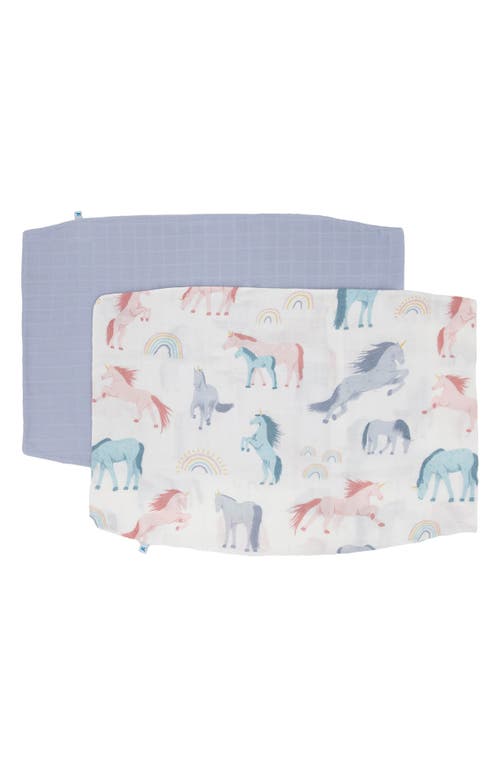 little unicorn 2-Pack Cotton Muslin Pillowcase in Unicorns at Nordstrom
