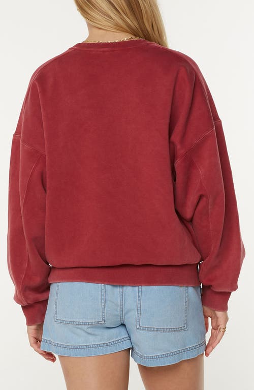 Shop Roxy Oasis Haze Sweatshirt In Rumba Red