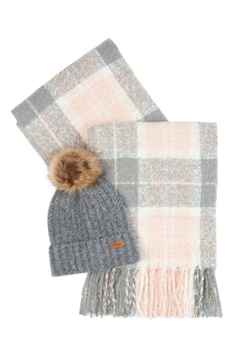 Delta Grey Scarf and Hat Set