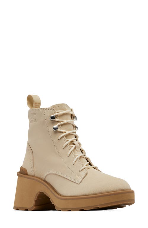 SOREL Hi-Line Waterproof Lace-Up Boot in Bleached Ceramic/Caribou Buff at Nordstrom, Size 11