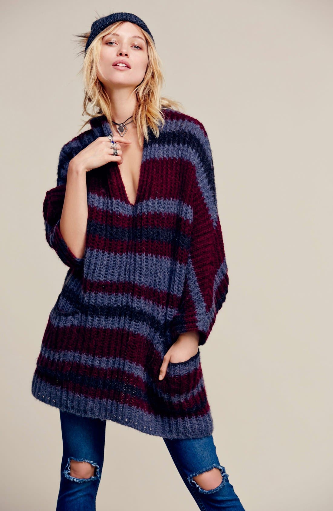 Free People Stripe Knit Tunic Nordstrom