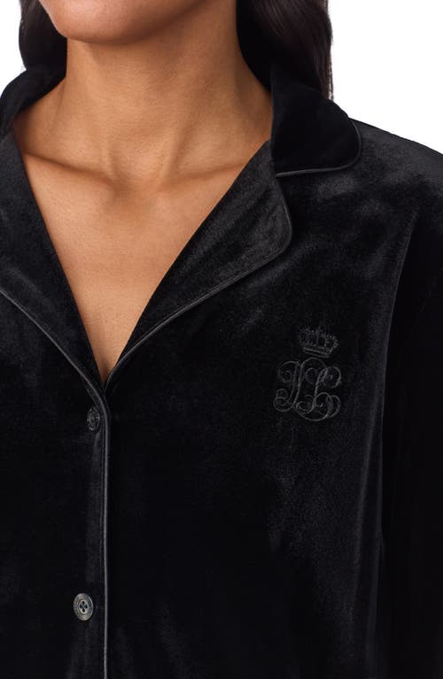 Shop Ralph Lauren Lauren  Long Sleeve Pajamas In Black