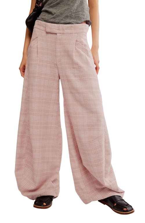 Shop Free People Tegan Wide Leg Pants In Pale Mauve