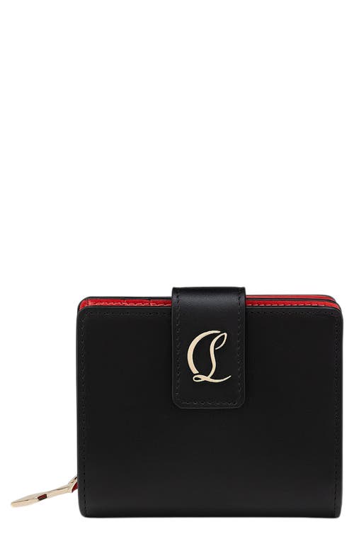 Loubi54 Mini Leather Wallet in Cm6S Black/Gold