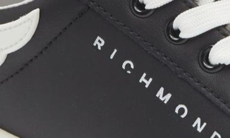 Shop John Richmond Oversize Wing Collar Sneaker In Black