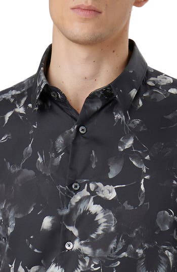 Julian Floral Print Button-Up Shirt