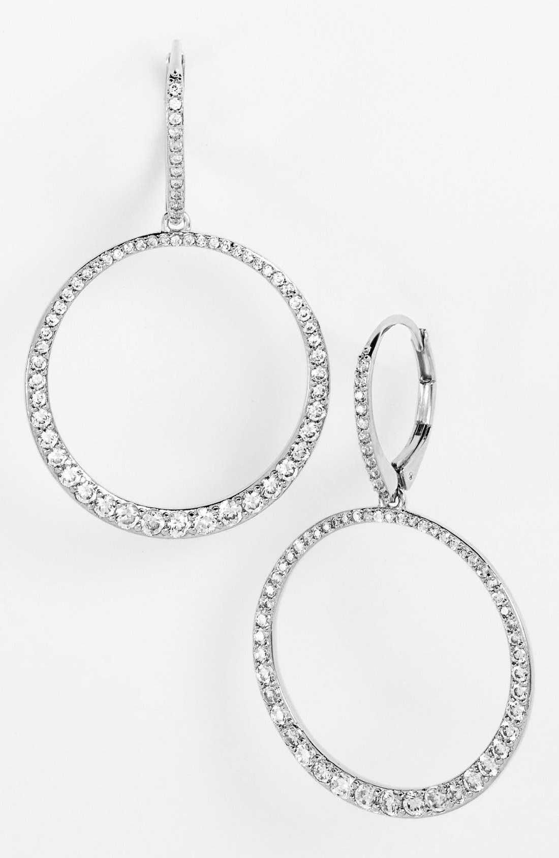 Nadri Crystal Frontal Hoop Earrings Nordstrom
