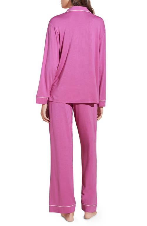 Eberjey Gisele Jersey Knit Pajamas In Italian Rose/ivory