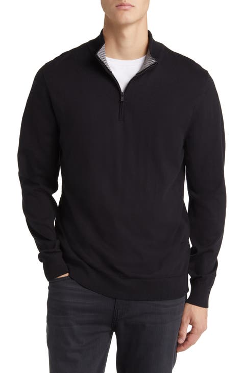 Men's Black Quarter Zip Sweaters | Nordstrom