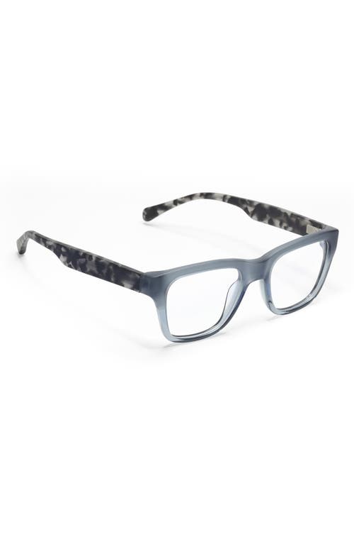 Shop Eyebobs Kvetcher 54mm Square Reading Glasses In Transparent Grey Teal