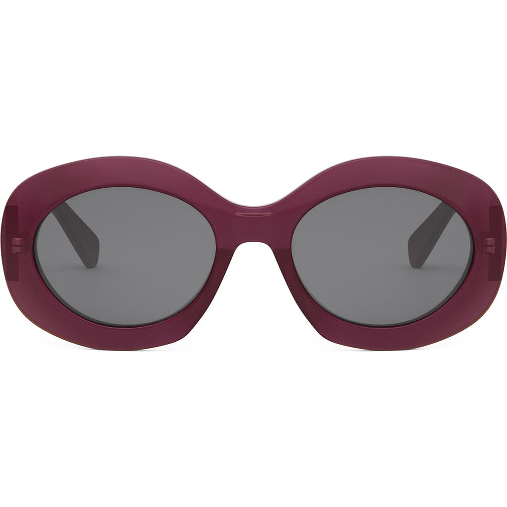 Celine Cl40292u 69a Sunglasses In Shiny Bordeaux/smoke