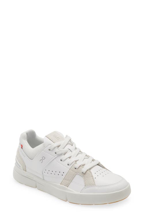 Shop On The Roger Clubhouse Tennis Sneaker In White/sand